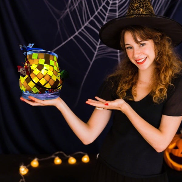 Light Up Halloween Bucket, DIY Halloween Candy Jar with LED Lights - Trick Carousel 8