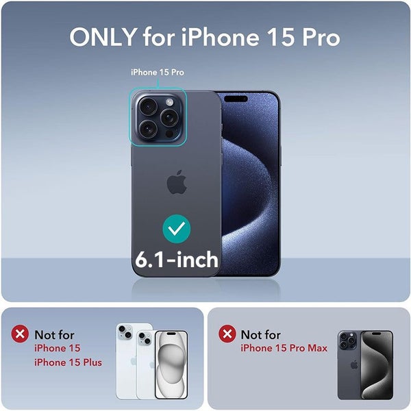 For iPhone 15 Pro (6.1") MagSafe Heat Dissipatio Case with Stand (Grey) Carousel 2