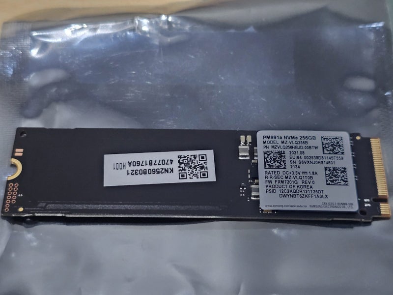 *New* NVME SSD 256GB (Samsung, KIOXIA/TOSHIBA) Carousel 2