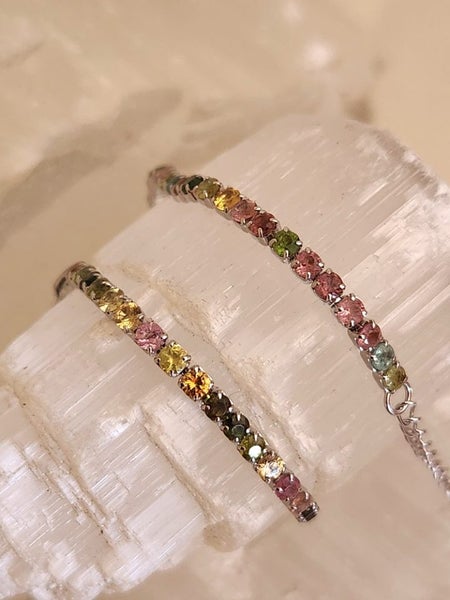 Tourmaline Bracelet in solid 925 Silver Carousel 1