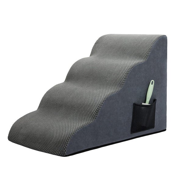 4 Steps Pet Stairs Dog Ramp High Density Foam Carousel 1