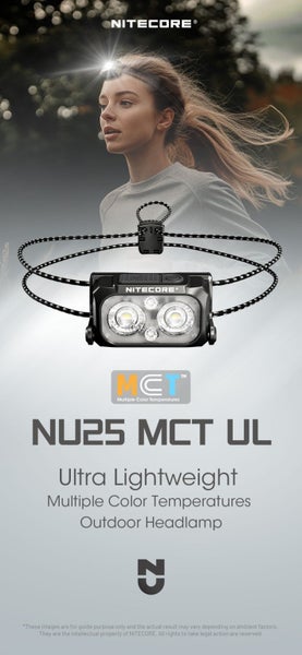 NiteCore NU25 MCT UL 400 Lumen USB-C Rechargeable Head Torches Headlamp Carousel 1