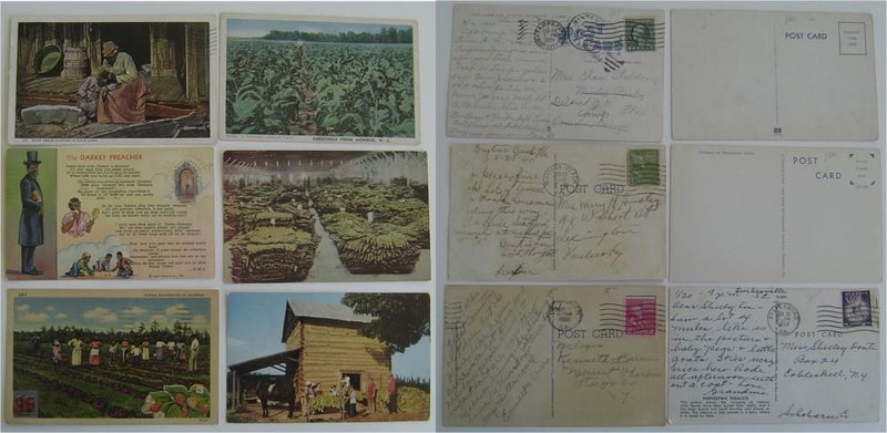 Black Americana and Tobacco x 6 Postcards Carousel 1