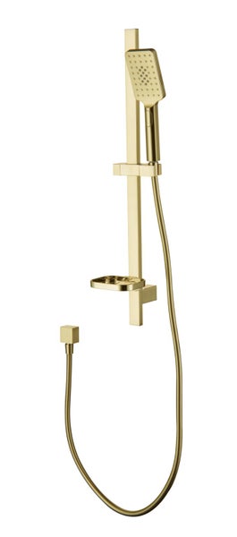 Brushed Gold Shower Slide Wall Mounted Square with Elbow Carousel 1