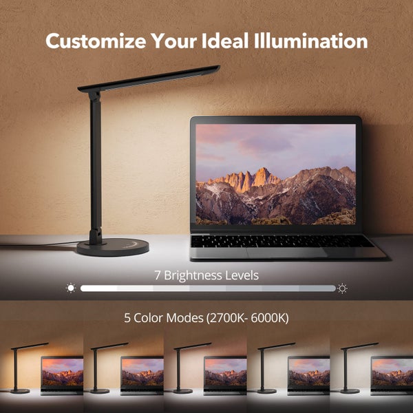 Taotronics TT-DL13 LED Desk Lamp (Black) Brightness: 510lm, Color Temperature: Carousel 2