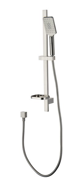 Brushed Nickel Shower Slide Wall Mounted Square with Elbow Carousel 1
