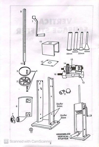Sausage Stuffer 11LB/5L Capacity Stainless Steel Carousel 2