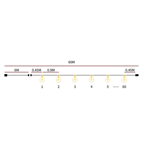 Emitto 60m Festoon String Lights Christmas Wedding Party Waterproof Outdoor Carousel 2