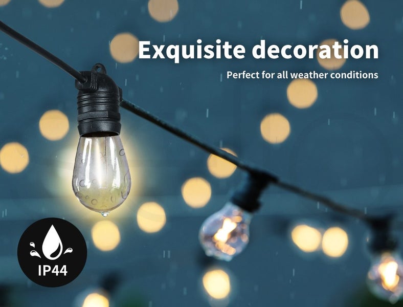 Emitto 50m Festoon String Lights Christmas Wedding Party Waterproof Outdoor Carousel 9