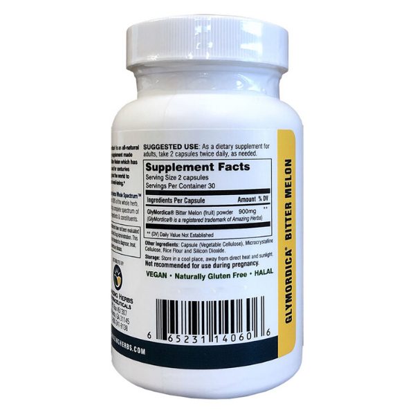 Glymordica Bitter Melon - 60 Vege Capsules Carousel 2