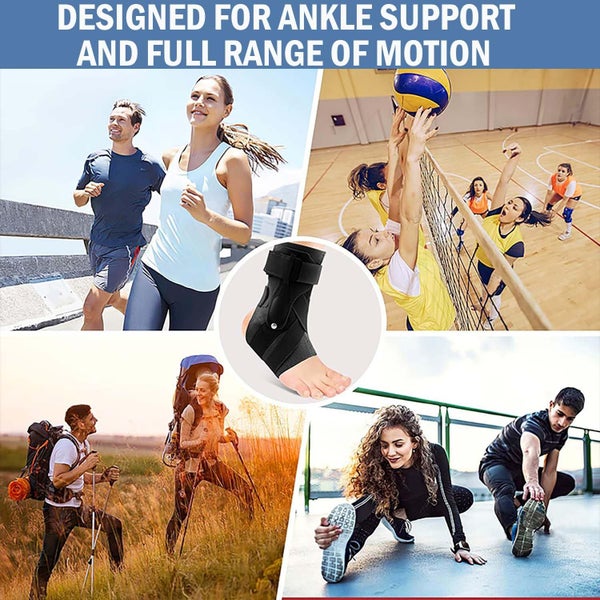 Adjustable Ankle Brace with Side Stabilizers Sprained Ankle Plantar Fasciitis Carousel 2
