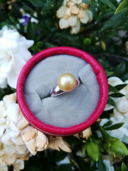Brand New Golden South Sea Pearl Ring 10mm —— Free Gift *Clearance* Carousel 1