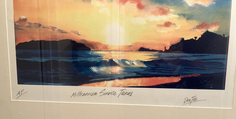 Don Tee Artist's Proof of "Millenium Sunrise Tairua" Carousel 2