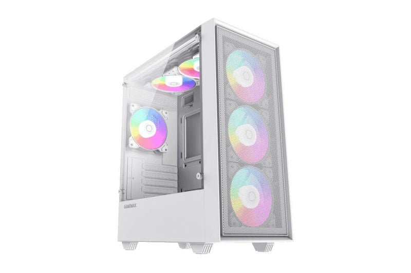 GameMax Eco Range Storm Compact Gaming PC Case White Carousel 1