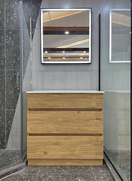 NEW ARRIVALS! Vanity Susan900mm, Wood Color, Floor Standing, Plywood Vanity Carousel 1