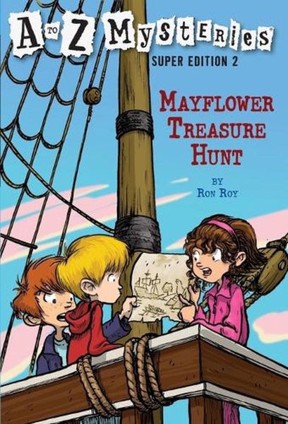A to Z Mysteries Super Edition 2: Mayflower Treasure Hunt by Ron Roy - Paperback Carousel 1