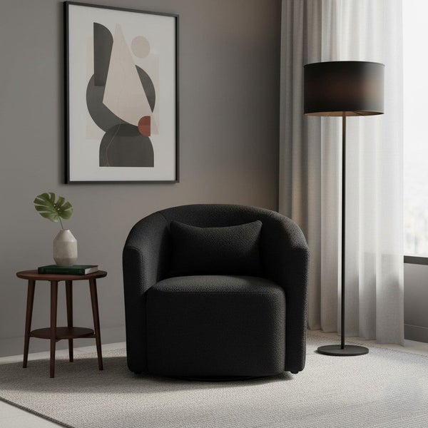 Levede Swivel Barrel Chair Armchairs Barrel Cup Tub Accent Sofa Lounge Armrest Carousel 1