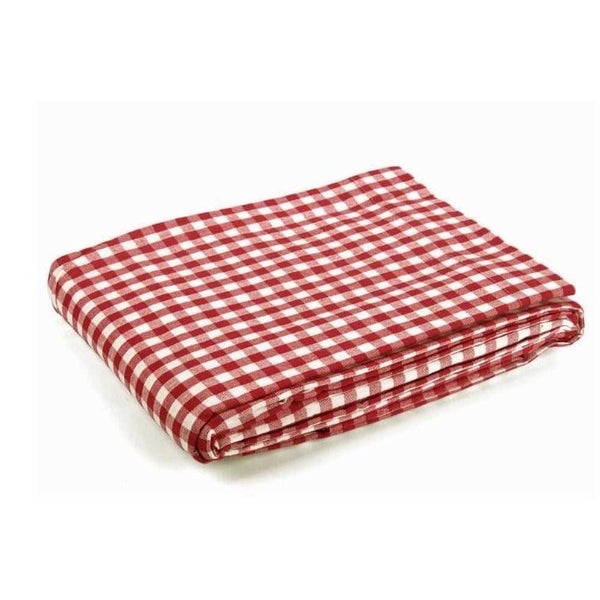 Rans Gingham Tablecloth Large Red 150x360cm Carousel 2