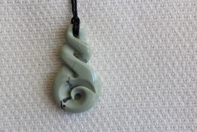 BEAUTIFUL KORU-TWIST TWIST INANGA FLOWER POUNAMU / Jade Twist #191 Carousel 3