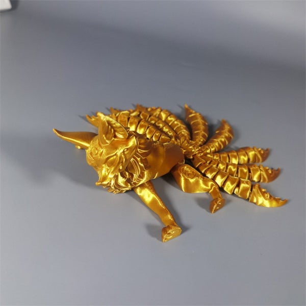Printing Nine-tailed Foxy Toy Ornament Halloween Foxy Animals Bedroom Study Carousel 6