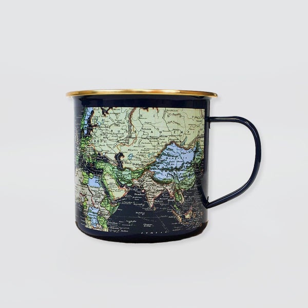 Blue Enamel 'Map' Mug Carousel 1