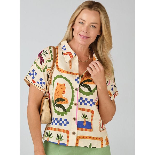 Simply stunning blouse - so happy it makes you smile - size 18 - one only Carousel 1