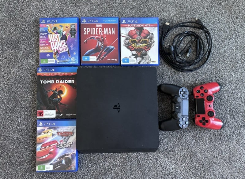 PS4 1TB console, controller, games Carousel 1