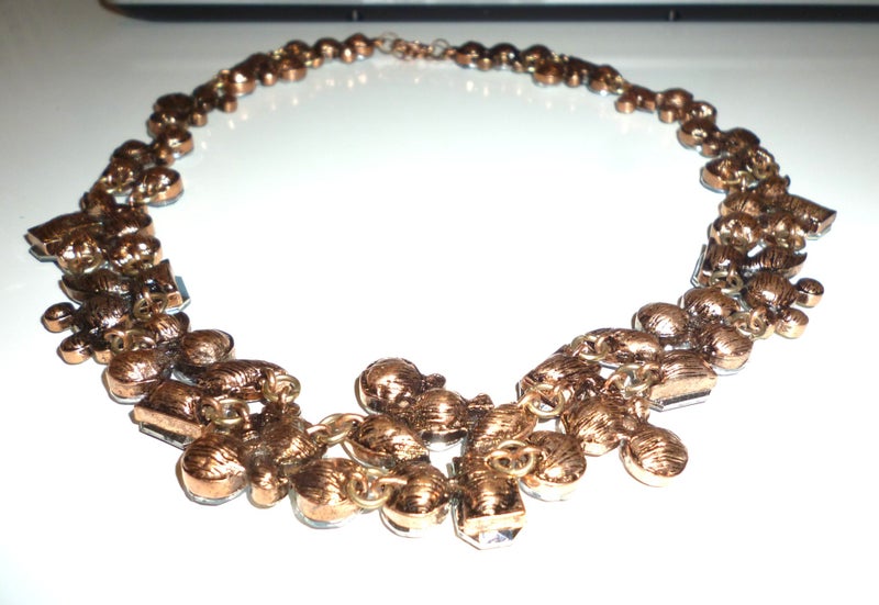 VINTAGE RHINESTONES/CRYSTAL BIB NECKLACE Carousel 2