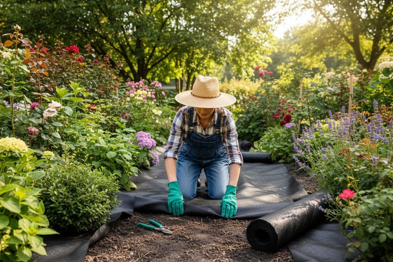 Weed Mat 0.80 metre x 50 metre Roll 50gsm Nonwoven UV - Black Carousel 1
