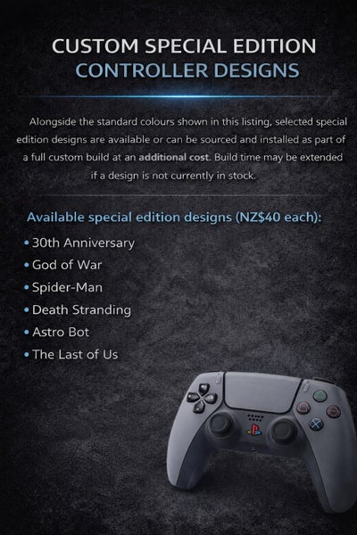PS5 DualSense Pro Custom Controller TMR+Smart Buttons – Special Edition Designs64827308482306111