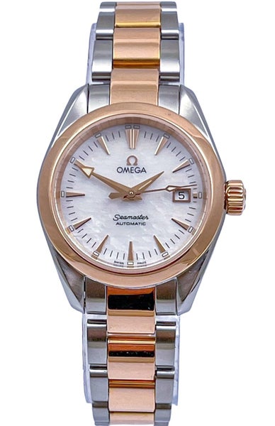 Omega Seamaster Aqua Terra 18ct Rose Gold & Steel Ladies Wristwatch Ref 2373.70 Carousel 2
