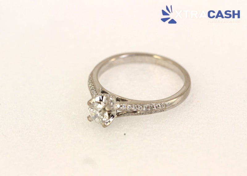 18ct White Gold Solitaire Diamond Ring with Papers Carousel 2