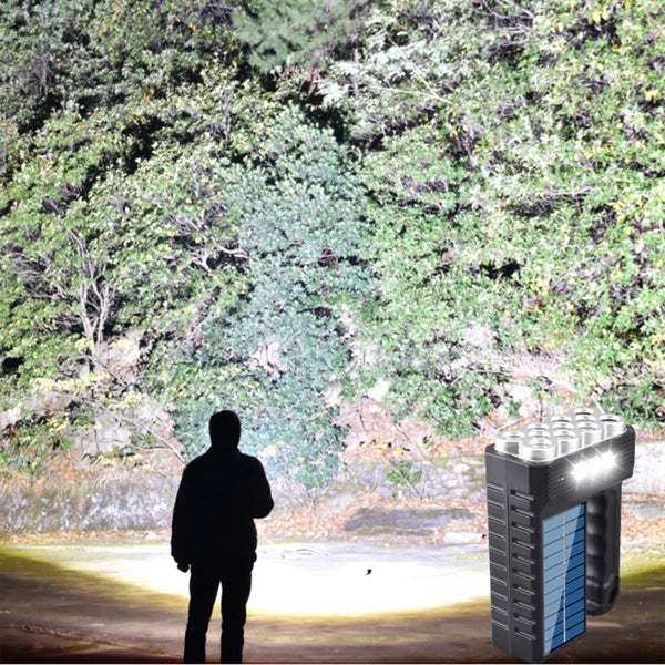 LED Camping Lantern Rechargeable With Solar Panel Charging,, 4 Light Modes, Carousel 8