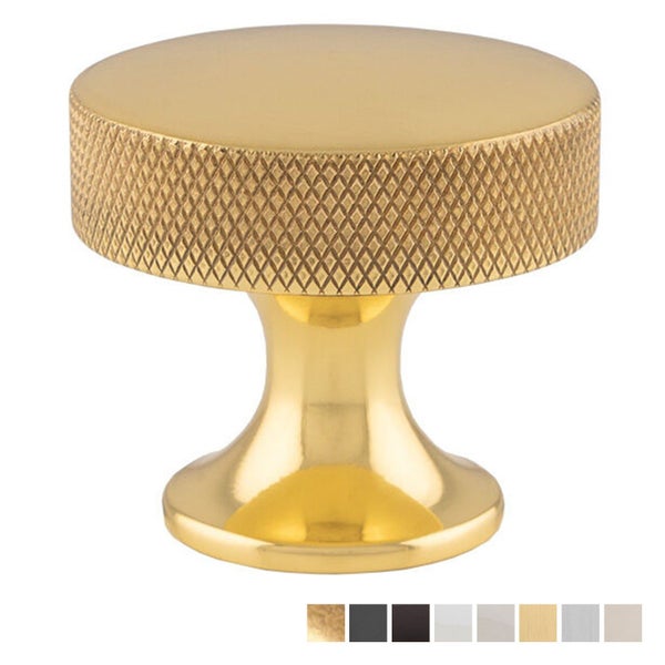 Alexander and Wilks Berlin Knurled Cupboard Knob 38mm - Available in Various ... Carousel 2
