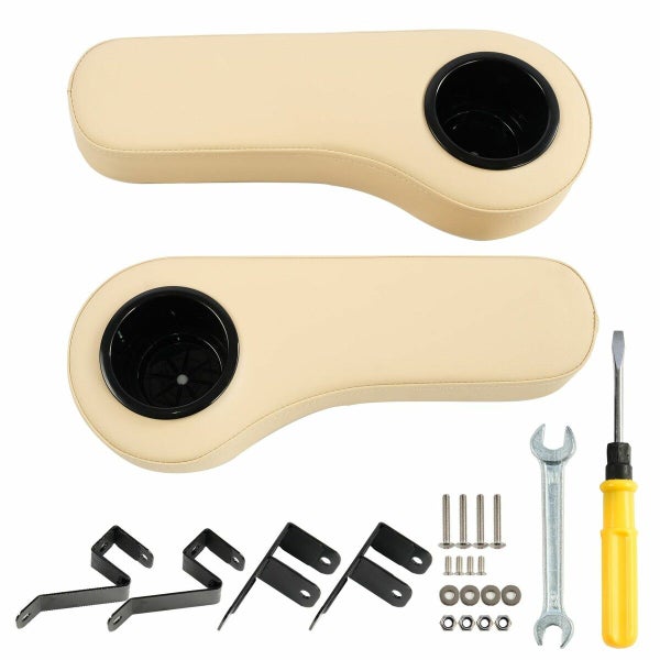 Golf Cart Rear Seat Arm Rests Universal Arm Rest Fits on EZGO Club Car Yamaha Carousel 2