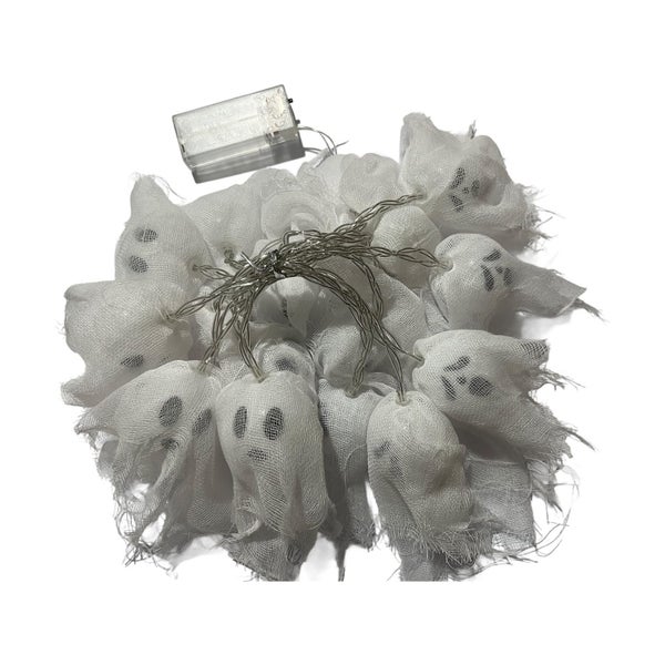 Halloween Ghost Lights,10 Ft Battery Powered String Lights,20 Led Outdoor I Carousel 2