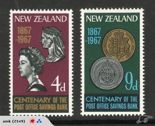 843/4. NZ - 1967 PO Savings Bank Set (2) - UHM Carousel 1