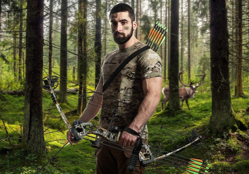 Compound Bow Arrow Archery Hunting Set 20-55lbs Camo Shooting Target Carousel 2