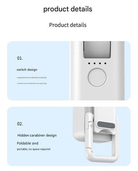Elosung Pink Dual Blade Portable Neck Fan Rechargeable Usb With Carabiner Carousel 2