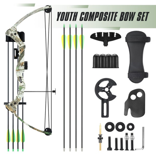 15-20lbs Compound Bow Arrow Set Archery Sports Hunting Target Shooting Equipment Carousel 1
