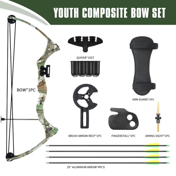 15-20lbs Compound Bow Arrow Set Archery Sports Hunting Target Shooting Equipment Carousel 2