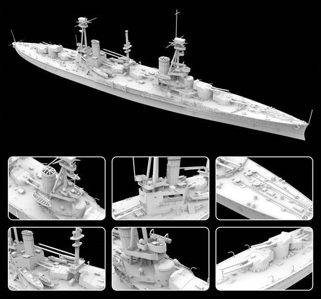 FlyHawk 1/700 Scale Battleship HMS Agincourt FH1310 Plastic Model Kit NZ Stock Carousel 2