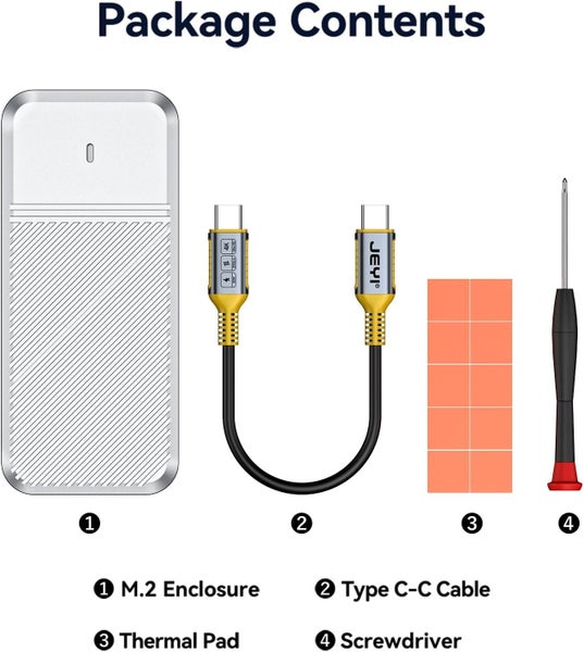 Aluminum M.2 NVMe SSD Enclosure USB 3.2 Gen 2 20Gbps for Mac 2013-2017 12+16 Pin Carousel 15