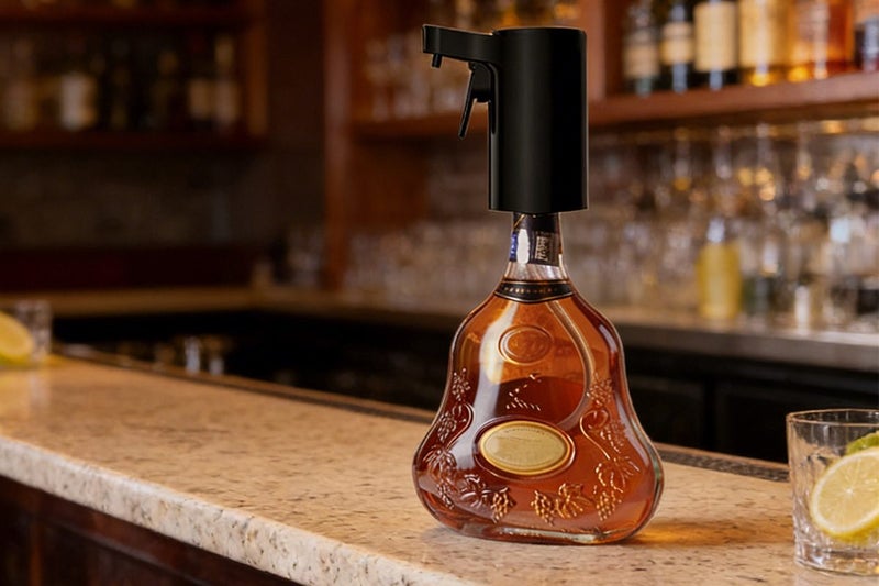 Smart Digital Wine Spirit Bottle Dispenser with Touch Screen-Black Carousel 4