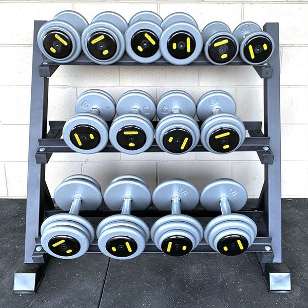 405KG PRO Style Cast Metal Iron Dumbbells Set Carousel 1