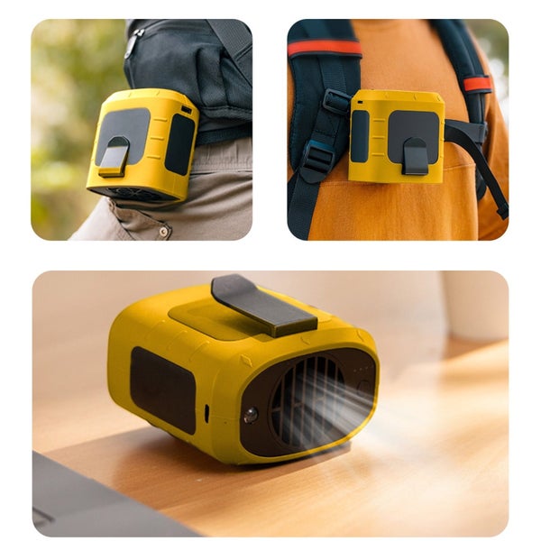 Bright Lamp Hanging Waist Fan USB Emergency Charging Clip Type Powerful Fan Carousel 8