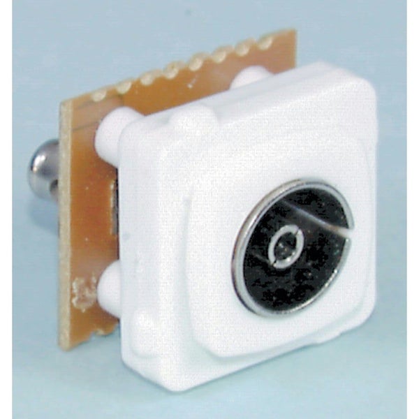 75 Ohm Wallplate Insert - White (LT3031) Carousel 1