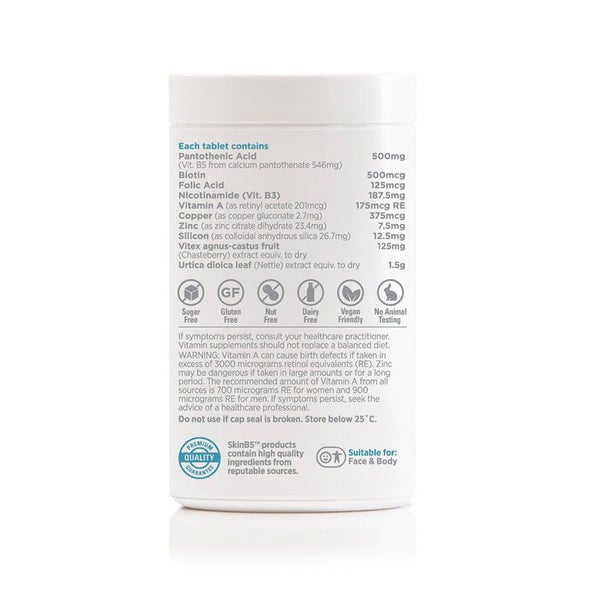 Skin B5 Extra Strength Acne Vitamins 120 Tablets for Effective Acne Control Carousel 2