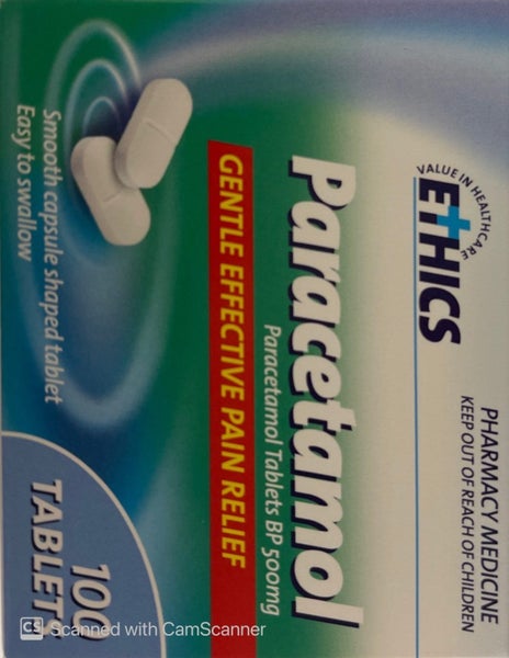 Ethics Paracetamol 500 mg 100 tablets Carousel 1