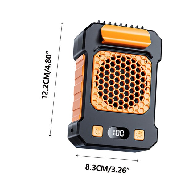 Outdoor Waist Mounted Fan With High Wind Power Long Neck Mounted Fan Portab Carousel 3